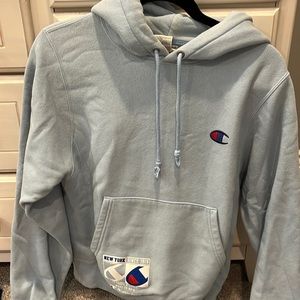 Champion Reverse Weave Light Blue Hoodie